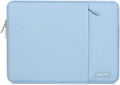 MOSISO Laptop Case 16 inch, 15-15.6 inch Laptop Sleeve Compatible with MacBook Pro 16 M4 M3 M2 M1, HP Acer Dell Lenovo ASUS Notebook, Polyester Vertical Computer Sleeve Bag with Pocket, Air Blue