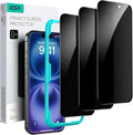 ESR 3 Pack for iPhone 16 Plus/iPhone 15 Plus Privacy Screen Protector, Anti-spy Tempered-Glass Privacy Screen Protector with Easy Installation Tool, Micro-Curved Edges, Case Friendly
