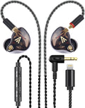 Vibes 201ML Wired Earbuds in Ear Headphones with Mic, Lightning to 3.5mm Adapter, Noise Isolating Bass Driven Earphones, Braided Cord, Carry Case, Ear Buds Tips, 3.5mm Jack (Clear Brown)