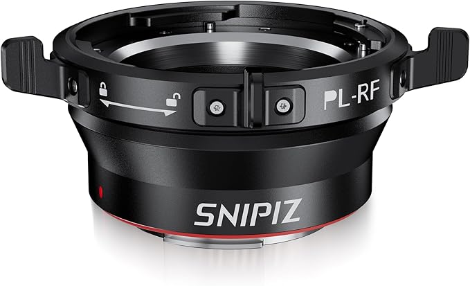 SNIPIZ PL-RF Lens Mount Adapter with Rotary Lock Compatible with PL Lens to RF Mount Adapter Cameras EOS R Ra RP R5 R6 R3