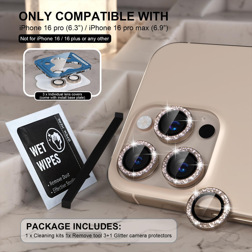 Choiche for iPhone 16 Pro/iPhone 16 Pro Max Camera Lens Protector