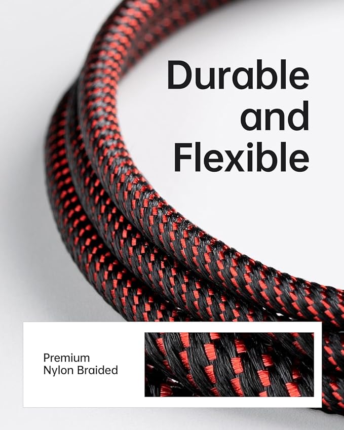 Short iPhone Charger 1FT 3Pack [Apple MFi Certified] USB to Lightning Cable Nylon Braided Heavy Duty Fast Charging Cord Compatible with iPhone 14/13/12/11/SE/X/XS/XR/8/7/6/6S/iPad - Red