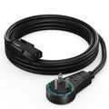 Maximm 5 Ft Black Power Cord 360 Rotating Flat Plug 3 Prong AC Cable for PC