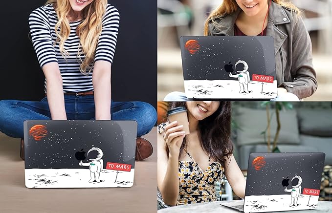 CISSOOK Compatible with MacBook Air 13 inch Case 2021 2020 2019 2018 Release A2337 M1 A2179 A1932, Astronaut Hard Shell Case for MacBook Air 13 Inch with Retina Display and Touch ID, Space Themed Mars