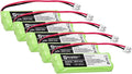 Synergy Digital Cordless Phone Batteries, Compatible with Vtech 89-1337-00-00, BT18443, BT28443 Cordless Phone Batteries (Ni-MH, 2.4V, 500 mAh), Set of 5