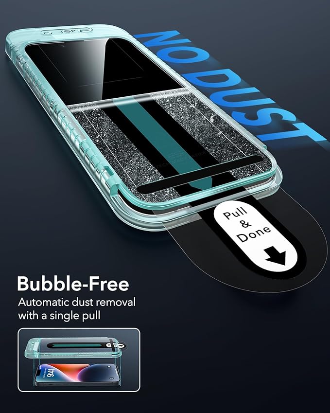 ESR 3 Pack for iPhone 13 Pro Max/iPhone 14 Plus Screen Protector, [9H Hardness] [Military Grade Shatterproof] Tempered Glass Film with Flawless Fit Tray