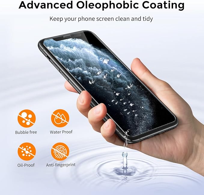 UNBREAKcable Screen Protector for iPhone XS Max and iPhone 11 Pro Max 2 Pack, 2.5D Tempered Glass for iPhone XS Max/11 Pro Max Anti-scratch, Anti-fingerprint, Bubble Free & Case-friendly