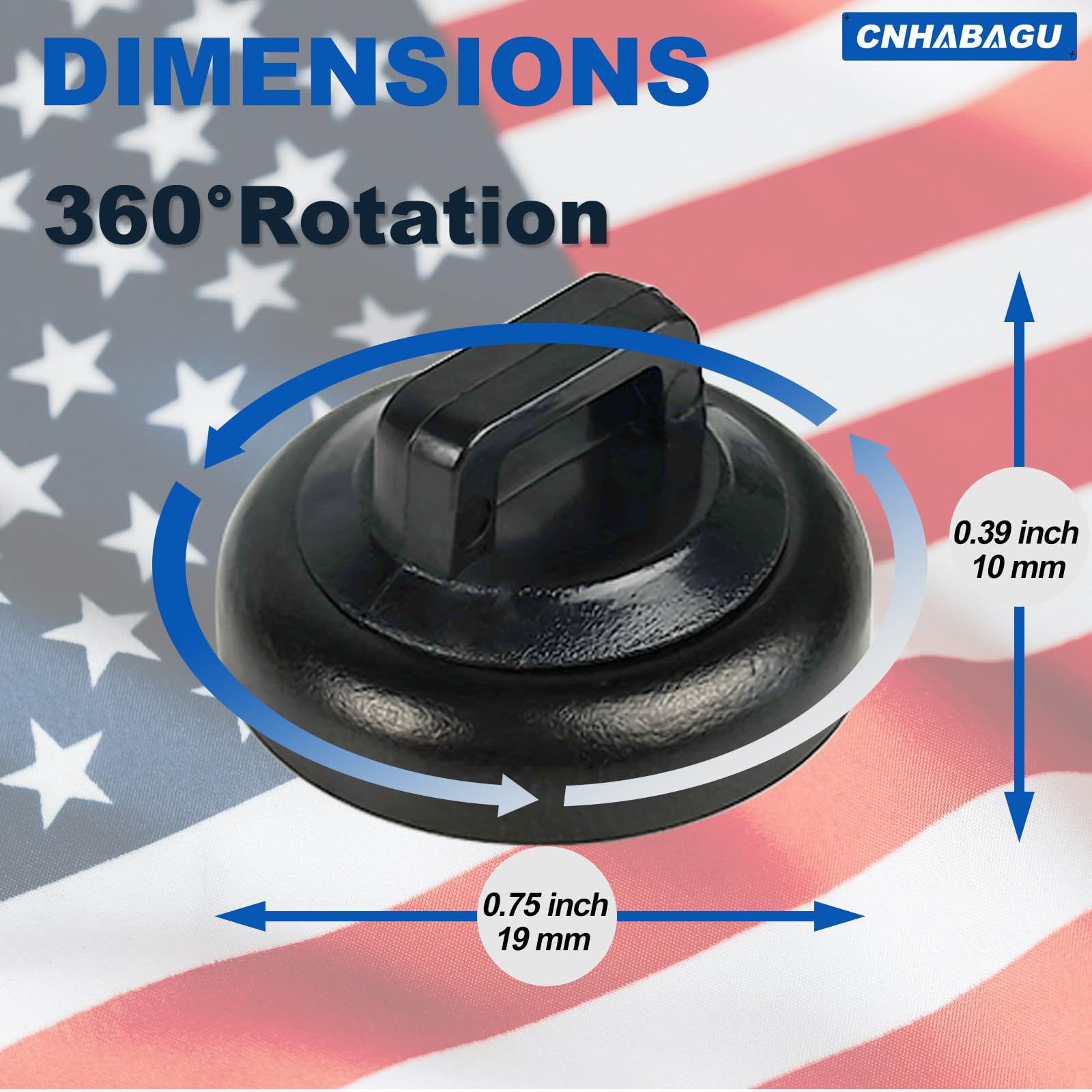 CNHABAGU Magnetic Zip Tie Mounts Magnet Cable Tie Mount Clips Base Automotive Wire Cable Management Wire Clips Management for Car Boat Trailer Marine Office Electrical Wiring (Black 12 Pcs)