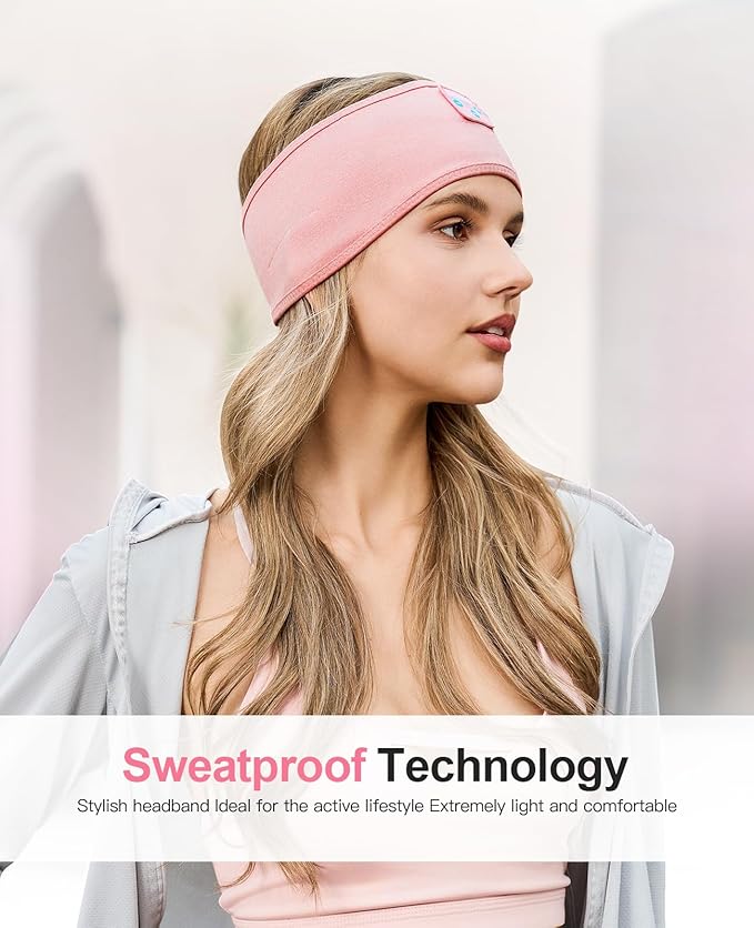 Perytong Sleep Headphones - Bluetooth Headband Wireless Sleeping Headband with Earphones Music Band Unique Gifts for Men Women