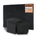 24 Pack Acoustic Panels, 12x12x1.2 Inches Egg Crate Acoustic Foam Panels, Sound Proof Foam Panels Noise Reducing for Walls and Ceiling, Acoustic Wall Panels Sound Absorbing, Soundproof Wall Panels