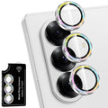 Avocase for Samsung Galaxy Z Fold 7 Camera Lens Protector, Individual Metal Ring Tempered Glass Lens Cover, [Strong Adsorption] Scratch Resistant Ultra-Thin HD Clear Lens Cover, 1 Set-Colorful Sparkly