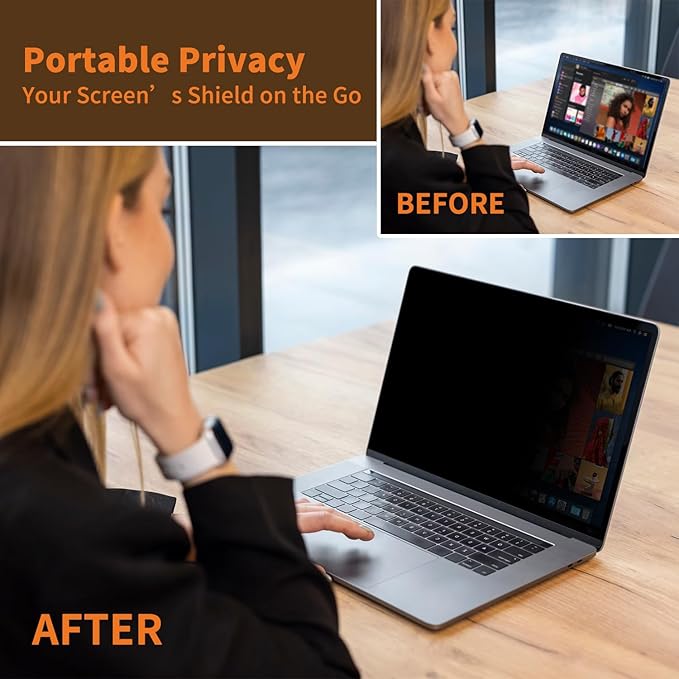 Privacy Screen for MacBook Pro 14 Inch (2021-2024, M1, M2, M3, M4), Removable Anti-Spy Filter for Mac Pro 14.2", Eye Protection HD Anti-Scratch