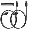 Adoreen Ultra-Thin Slim Digital Optical Audio Cable 10 FT/2 Pack, Fiber Optic Toslink SPDIF Cord Gold-Plated High-Speed Flexible & Durable for TV Soundbar Home Theater Game Console PS4 Xbox +Ties
