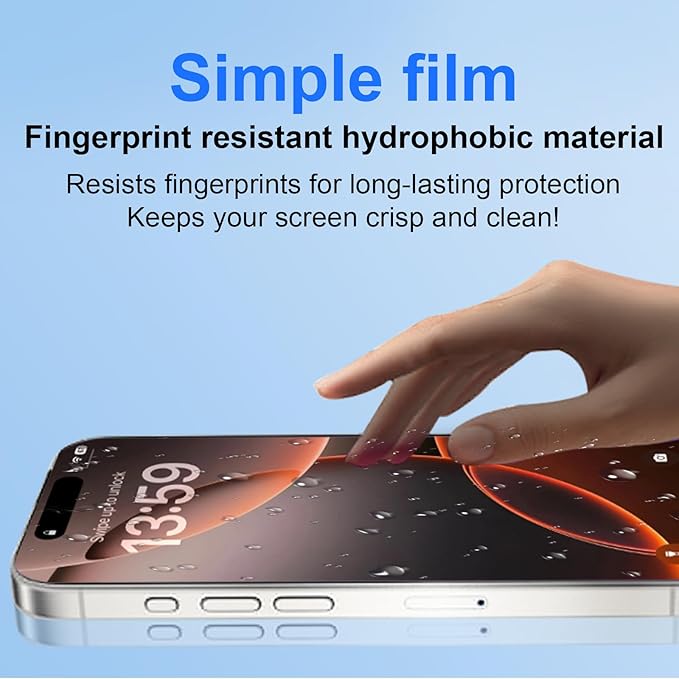 OneFish Full Edge Coverage Tempered Glass Screen Protector for IPhone 15 Pro Max 6.7 inch,2 Pack Edge Reinforcement, Self-Aligning Installation, Case Friendly HD Screen Protectors