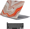 LanBaiLan Compatible for MacBook Pro 13 inch with Touch Bar 2022 2020 2019 2018 2017 2016, M1 M2 A2338 A2289 A2251 A2159 A1989 A1706 A1708 Laptop Protective Case & Keyboard Cover, Multicolor Marble