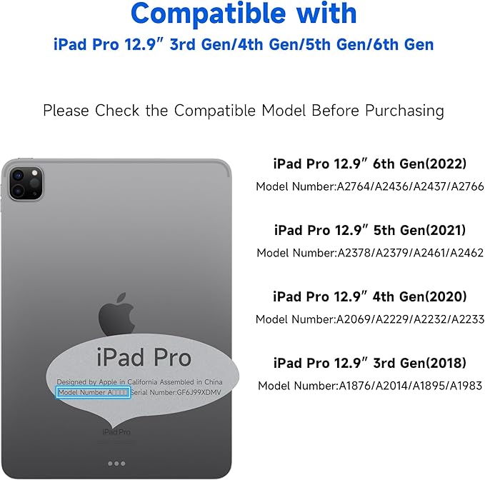 [2 Pack] Anti Blue Light Paper Screen Protector Compatible with iPad Pro 12.9 2022/2021/2020 (6th/5th/4th Generation), Anti Glare Matte iPad Pro 12.9 Screen Protector, Anti Scratch,High Sensitivity,Ultra HD