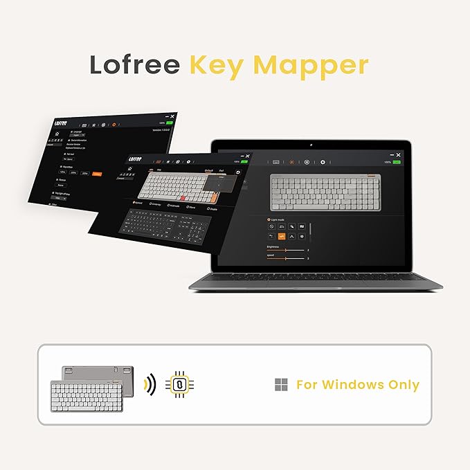 Flow Lite 100 Keys Low Profile Mechanical Keyboard, Swappable Rechargeable Wireless Keyboard with 2.4G Receiver, Bluetooth and Wired Connection for Windows, Mac/Specter Linear Switches (Off-White)
