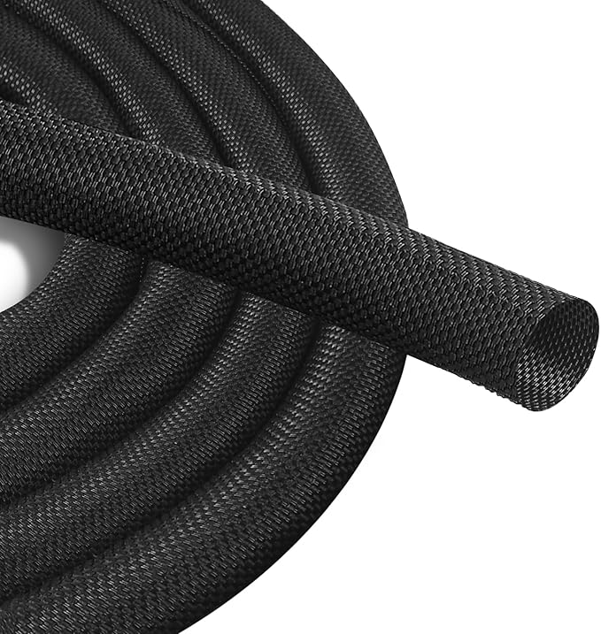 Secbolt Cord Protectors from Pets No Chew, 10ft - 3/4 inch Ultra Durable Cord Covers for Pets, Bite-Resistant Cable and Wire Protector for Cats, Dogs, Rabbits - Black