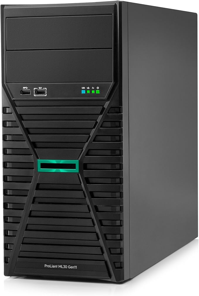 Hewlett Packard Enterprise ProLiant ML30 Gen11 Tower Server with Intel Xeon 6325P, 32GB DDR5, 2x2TB HDD, MR216i-p RAID, 4LFF Bays, 500W PSU (P86770-005)