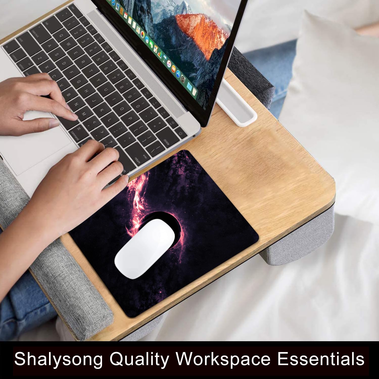 SHALYSONG Sci-Fi Black Hole Mouse Pad, 9.5"x7.9" Non-Slip Laptop Mousepad
