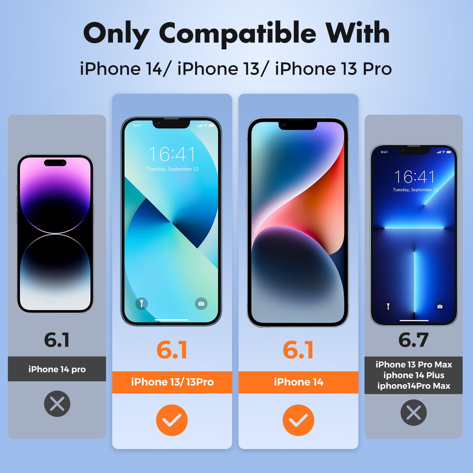UNBREAKcable 2-Pack Screen Protector for iPhone 13 Pro/14/13