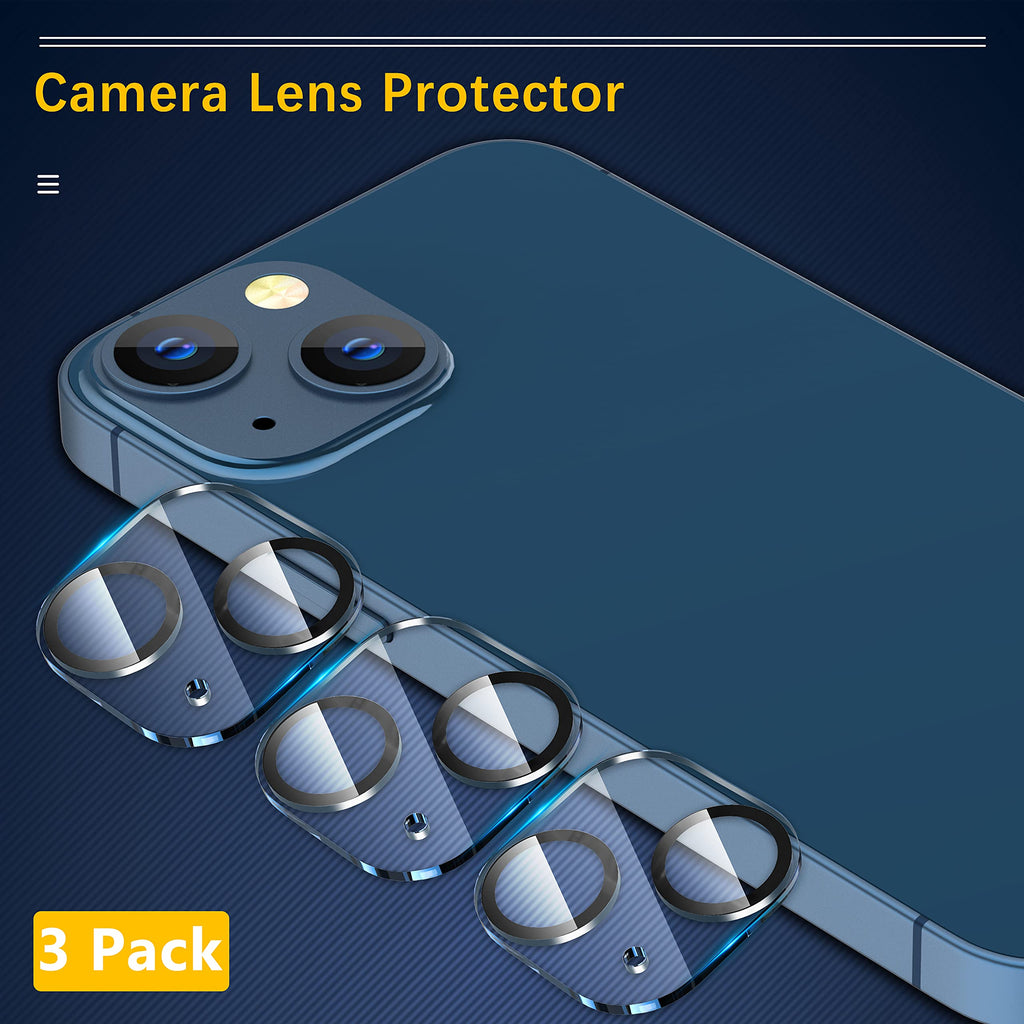 UniqueMe for iPhone 13 6.1"/13 Mini 5.4" Camera Lens Protector-Black Circle