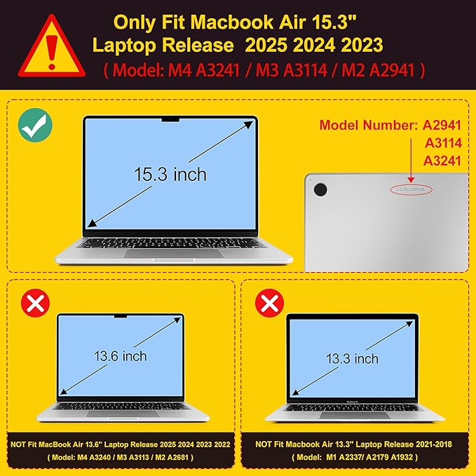Mektron for 2025 MacBook Air 15 inch M4 Case A3241/ 2024 M3 A3114/ 2023 A2941 M2 Hard Printed Case with 15.3 Liquid Retina Display Touch ID, Plastic Hard Cover & Keyboard Skin- Composition Book