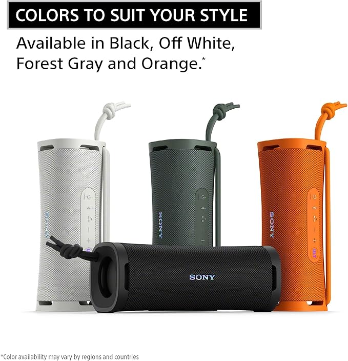 Sony ULT Field 1 Waterproof Portable Bluetooth Speaker, Enhanced Bass, 12h Battery, IP67 Rated Dustproof Shockproof Rustproof, Detachable Strap, SRSULT10D, Orange