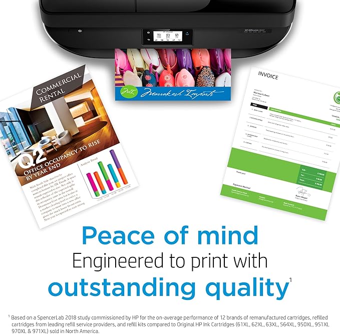HP 62XL Black High-yield Ink Cartridges for HP Printers | Works with Printer Series: ENVY 5540, 5640, 5660, 7640, OfficeJet 5740, 8040, OfficeJet Mobile 200, 250 | Instant Ink | C2P05AN