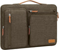 MOSISO 360 Protective Laptop Case 16 inch, 15-15.6 inch Laptop Sleeve Compatible with MacBook Pro 16, HP, Acer, Dell, Lenovo, ASUS, Side Open Carrying Case with 4 Zipper Pockets&Handle,Carob Brown
