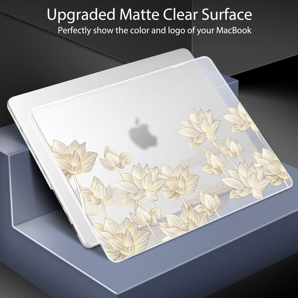 Lepeoac Case for 2026-2021 MacBook Pro 16-inch M5/M4/M3/M2/M1, Lotus