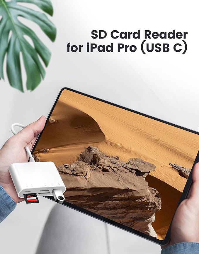 USB C SD Card Reader, USB-C to SD MicroSD XD Picture MS Memory Stick Cards, Type C 5 Slots Memory Card Adapter for iPhone 15 iPad Mac Laptop MacBook and Android Galaxy More USBC Devices