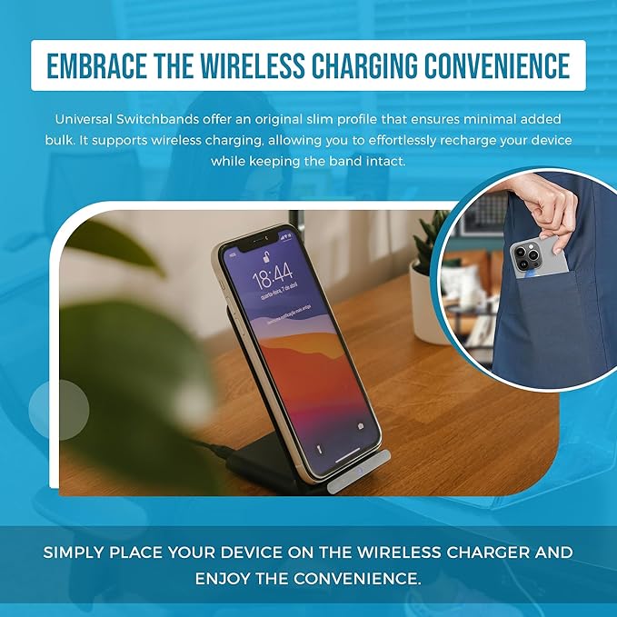 Phone Grip Strap - Reversible Finger Holder for Phone Back, Customizable Anti-Slip Design, Wireless Charging Compatible Detachable Holder for iPhone - Color & Psychedelic Dog Paw