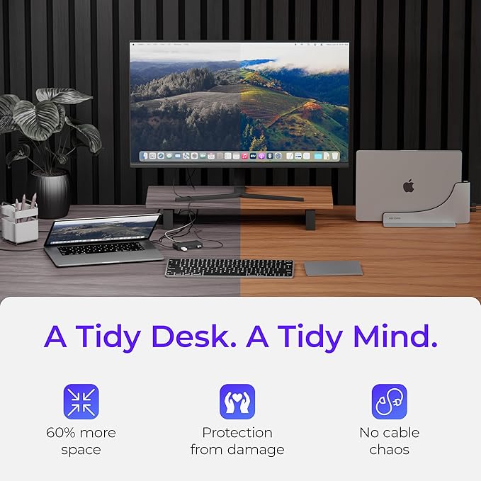 Dock for 14" Apple MacBook Pro - Docking Station - Connect Dual Displays w/Two Thunderbolt 4 USB-C Ports - Mac Docking Station Hub for MacBook Pro 14" (M1,M2,M3,M4 Base/Pro/Max, 2021-2024)