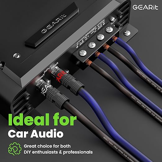 GEARit Speaker Wire 14 Gauge, Speaker Cable 100ft for Car Audio, Home Theater, CCA(Black Blue)