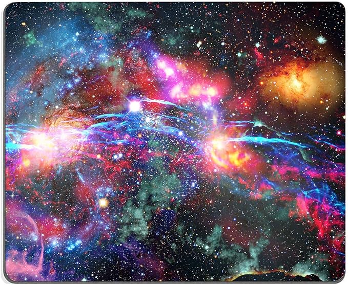 Galaxy and Nebula Mouse Pad, Milky Way Galaxy Mouse Pad, Gaming Mouse Mat Square Waterproof Mouse Pad Non-Slip Rubber Base MousePads for Office Home Laptop Travel, Solar Sysstem Orbit