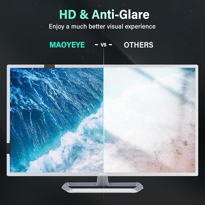 [2 Pack] Magnetic 23.8 Inch Computer Privacy Screen for 16:9 Aspect Ratio Widescreen Monitor, Hanging Eye Protection Anti Glare Blue Light Computer Monitor Privacy Filter, Removable 23.8 in Protector Film