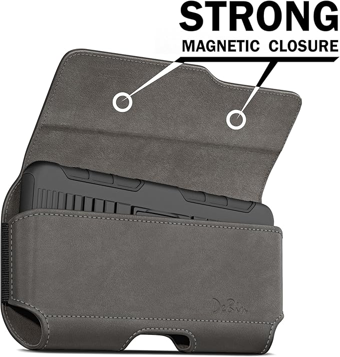 DeBin Case for Samsung Galaxy S25+ Plus, 5G S24+ S23+, S22+, S21+, S20+ S10+ S8+ S9+, S23 FE, S21 FE, A20, A30, Cell Phone Belt Holster Clip Carrying Pouch Holder Cover, Pewter