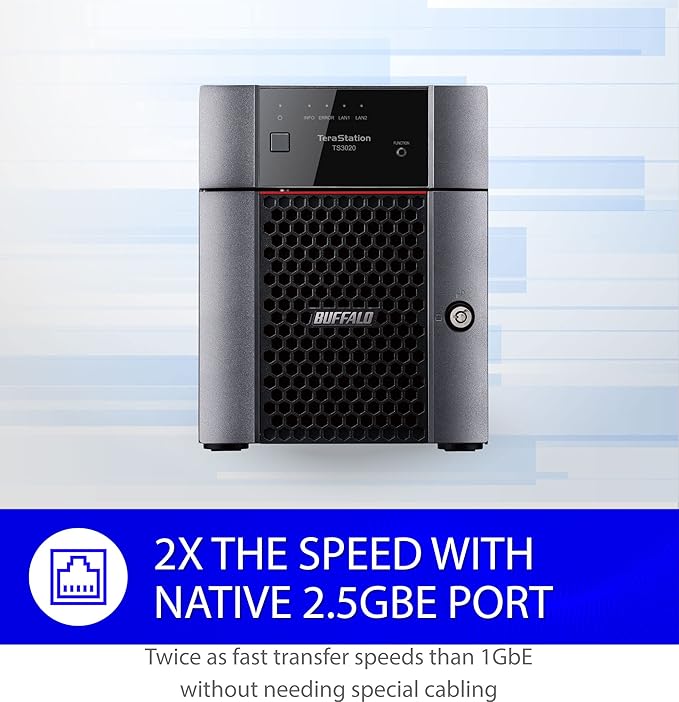 BUFFALO TeraStation 3420DN 4-Bay SMB 8TB (4x2TB) Desktop NAS w/Hard Drives Included Network Attached Storage