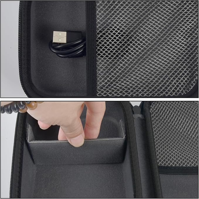 Case Compatible with Phomemo M110 Label Maker - Portable Mini Bluetooth Thermal Label Maker Carrying Storage Bag for Printer Labels, USB Cable and Accessories Black (Box Only)-Grey