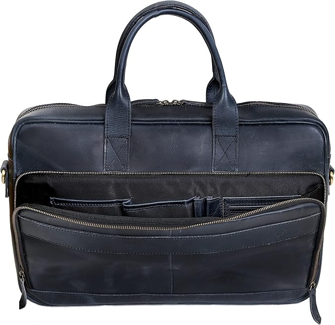 VC VINTAGE COUTURE Leather briefcase bag for men Leather Laptop Bags For Men and Women Travel Messenger Bag