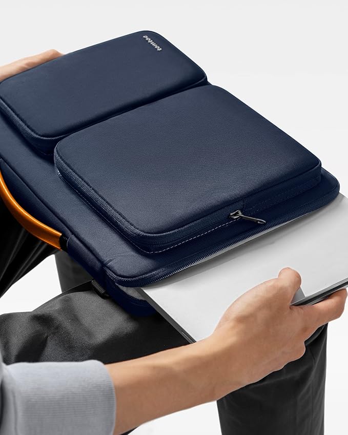 tomtoc 360 Protective Laptop Shoulder Bag for 15 Inch New MacBook Air M4 M3/A3114 M2/A2941 2025-2023, 15 Inch Microsoft Surface Laptop 6/5, Water-Resistant Accessory Case for MacBook Pro A1990 A1707