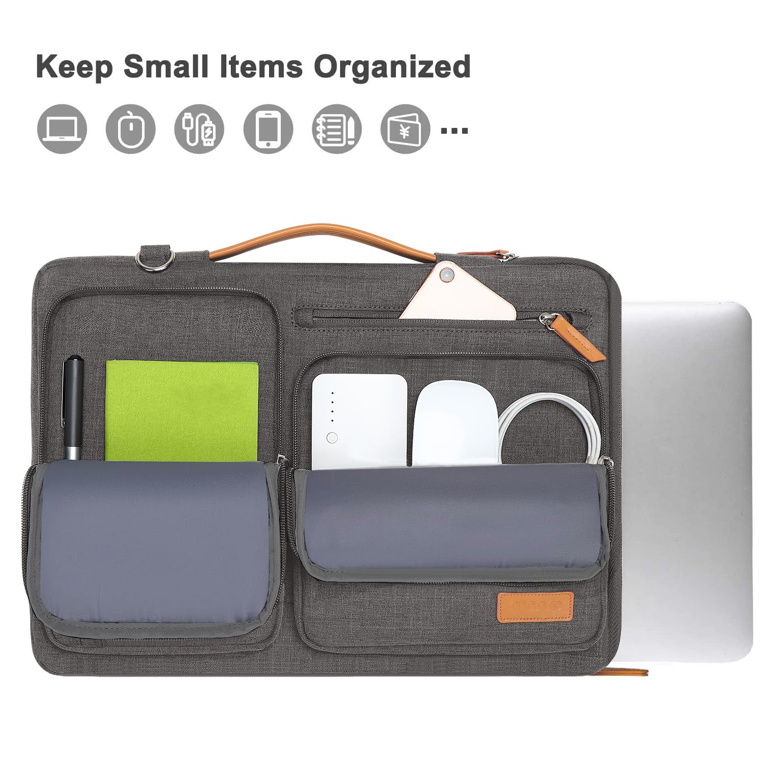 MOSISO 360 Protective Laptop Shoulder Bag, 15-15.6 inch Computer Bags