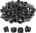 1/2"(13mm) Black Snap-in Knockout Insulating Bushing Grommets, Plastic Cable Hole Grommets for Wiring, Round Nylon Snap in Locking Electrical Wire Cord Hose & Tubing Bushings Grommets, 50pcs