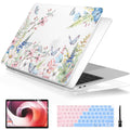 Batianda LumiArt Case for MacBook Air 13 inch 2018-2020, Elegant Flowers