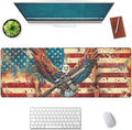 Patriotic Eagle Large Mouse Pad, Gaming Mouse Pad, Keyboard Mat, Non-Slip Rubber Base, Office Accessories, Desk Mat, MousePads for School, Work, Home Decor Gifts 31.5" x 11.8"