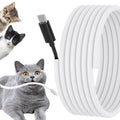 Cord Protectors from Pets No Chew, 1/4 inch 10ft Wire Protector Cord Covers for Pets, Flexible Cable Sleeve Cord Management for TV/Computer/Electric Wires/Phone Charging Cables, White
