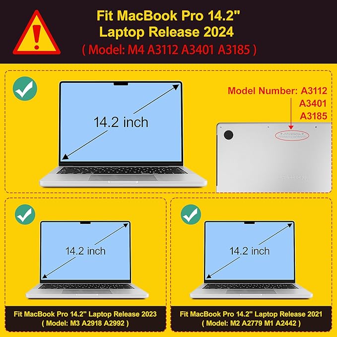Tuiklol for M4 MacBook Pro 14 Inch Case 2024-2021 Release A3112 A3401 A3185/M3 A2918 A2992/M2 A2779/M1 A2442 Pro/Max Chip,Hard Shell Case with Screen Protector for Touch ID,Rainbow owl
