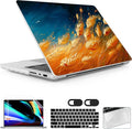 for MacBook Pro 16 inch Case 2021 2022 2023 2024 Release A3186 A3403 M4 A2991 M3 A2780 M2 A2485 M1 Pro/Max, Hard Shell Case with Screen Protector & Keyboard Cover, Golden Grain
