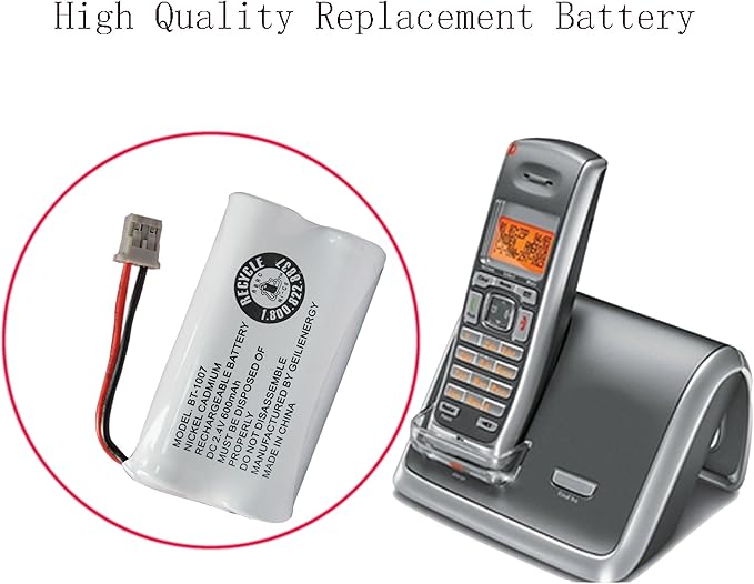 GEILIENERGY BT1007 BT-1007 BBTY0651101 Battery Compatible with BT904 BT-904 BT1015 BBTY0460001 BBTY0510001 BBTY0624001 BBTY0700001 HHR-P506, HHR-P506A Cordless Phone(2-Pack)